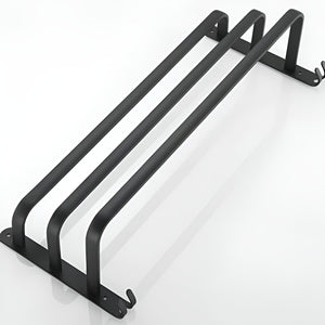 3-laagse Zwarte Wand Handdoekhouder – Zonder Boren Badkamer Organizer