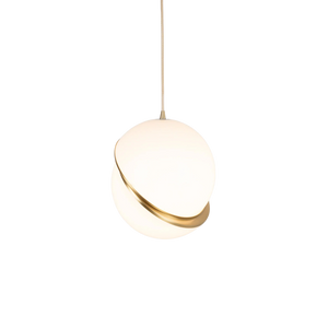 Moderne Bol Hanglamp met Gouden Accenten – Elegante LED Hanglamp voor Woonkamer