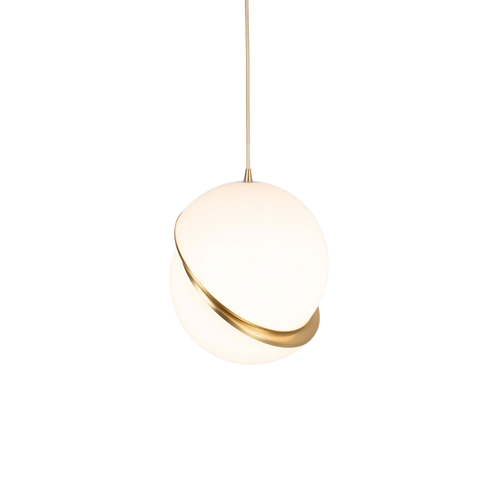 Moderne Bol Hanglamp met Gouden Accenten – Elegante LED Hanglamp voor Woonkamer