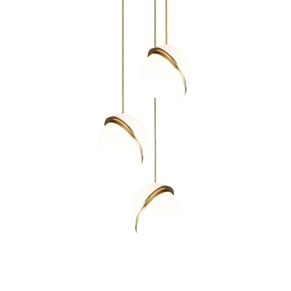 Moderne Bol Hanglamp met Gouden Accenten – Elegante LED Hanglamp voor Woonkamer