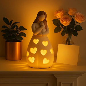 Hart van Mama Sfeerlamp – Warme LED Tafellamp voor Gezellige Woondecoratie