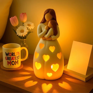 Hart van Mama Sfeerlamp – Warme LED Tafellamp voor Gezellige Woondecoratie