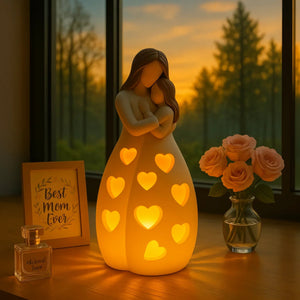 Hart van Mama Sfeerlamp – Warme LED Tafellamp voor Gezellige Woondecoratie