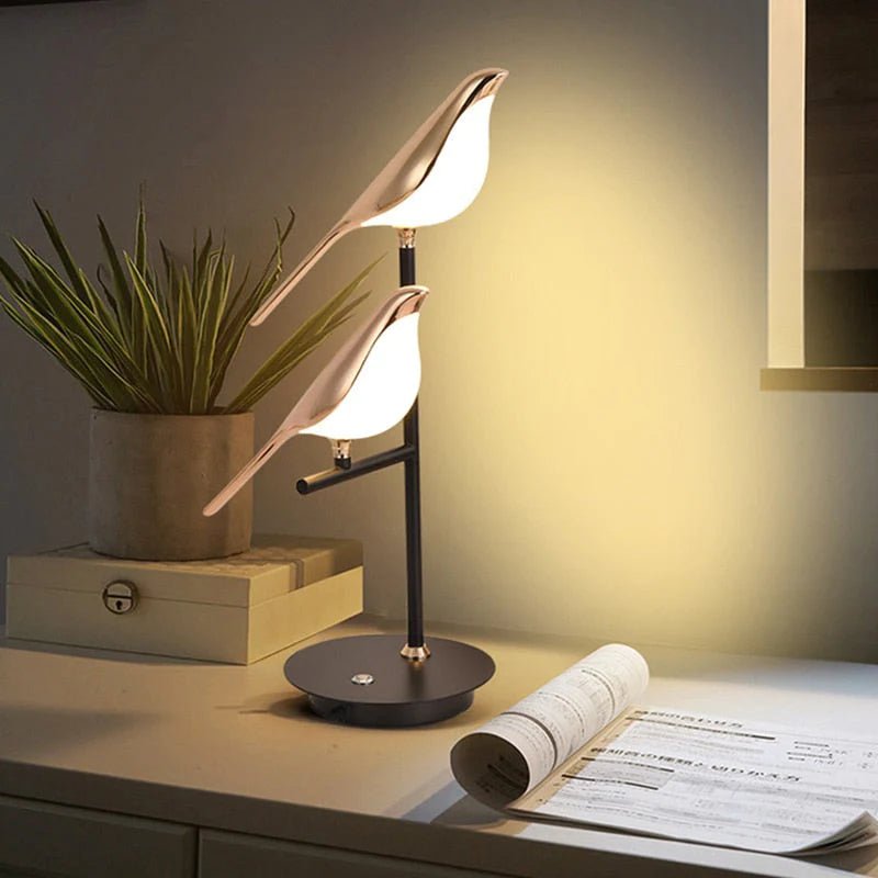 Charmante LED Bureau Lamp in Vogelform – Moderne Woondecoratie