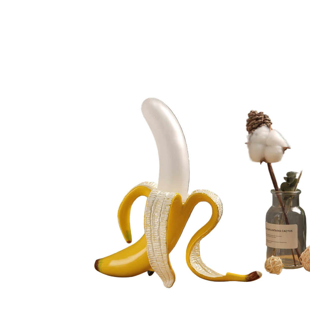 Speelse Bananenvormige Tafellamp met Gouden Afwerking – Unieke Woondecoratieverlichting