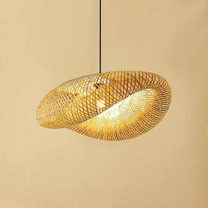 Boho Natuurlijke Hanglamp – Rieten Plafondlamp voor Gezellige Interieurs
