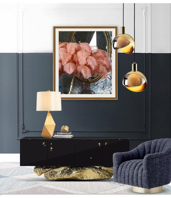 Elegante Gouden Glazen Hanglamp voor Eetkamer – Scandinavisch Design, Verstelbaar & Energiezuinig