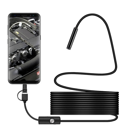 Hoogwaardige Endoscoopcamera met LED  Flexibel Waterdicht Inspectiehulpmiddel voor Android & Windows