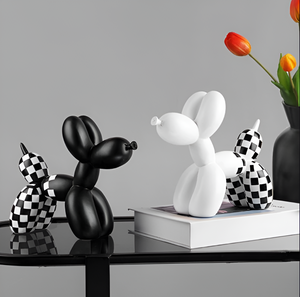 Balloon Pup Art – Skurriele Woondecoratie voor de Woonkamer, 10x10cm