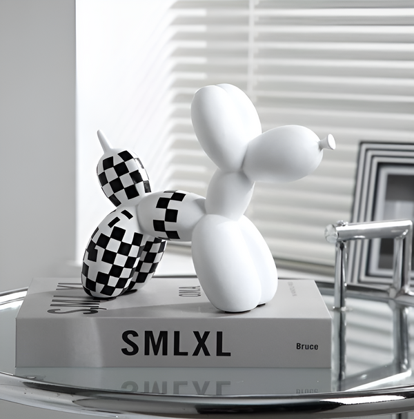 Balloon Pup Art – Skurriele Woondecoratie voor de Woonkamer, 10x10cm