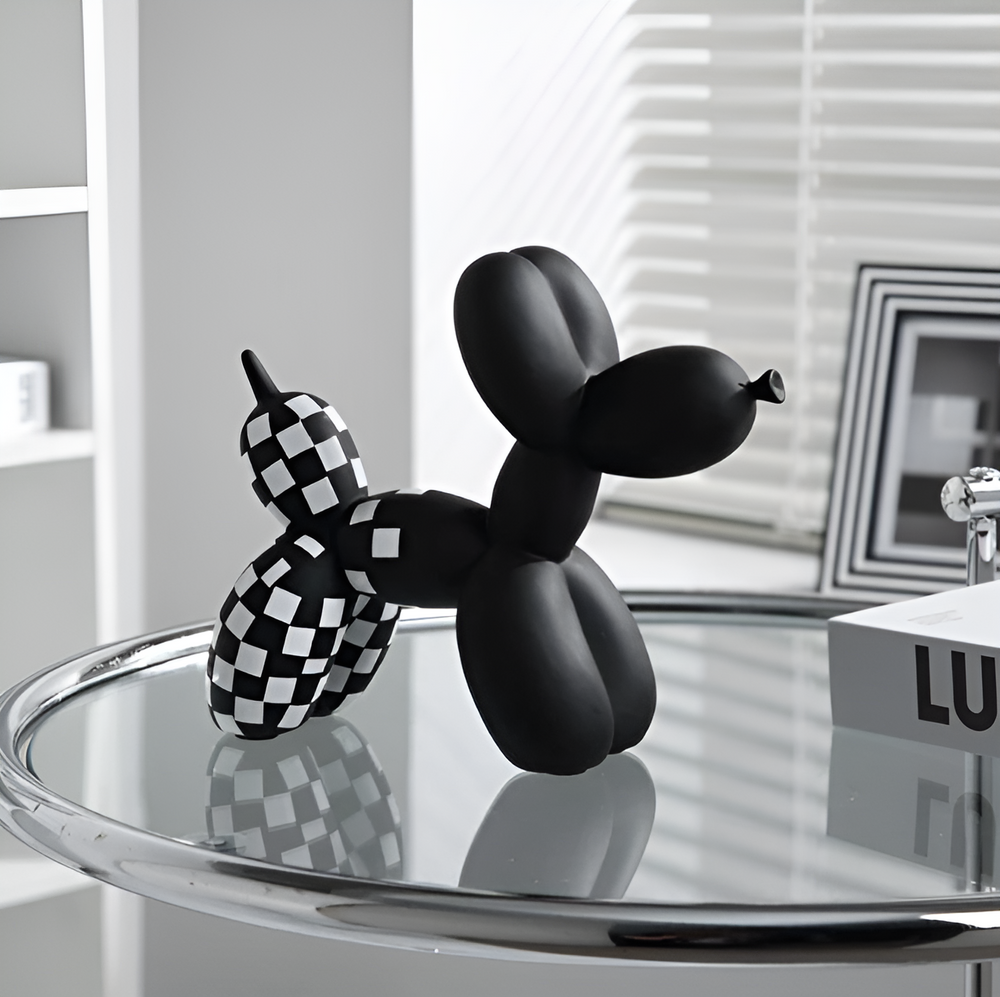 Balloon Pup Art – Skurriele Woondecoratie voor de Woonkamer, 10x10cm