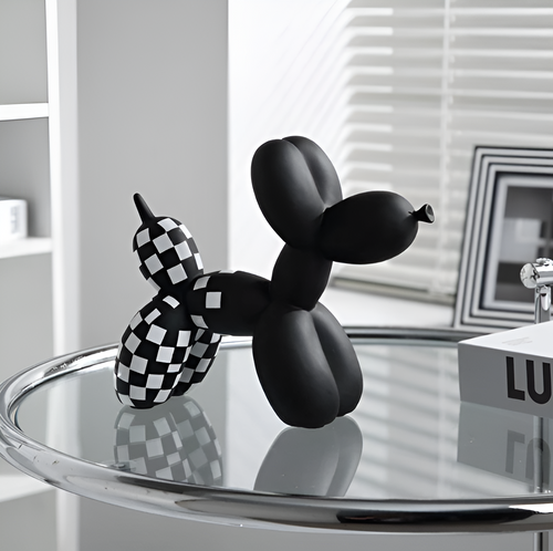 Balloon Pup Art – Skurriele Woondecoratie voor de Woonkamer, 10x10cm