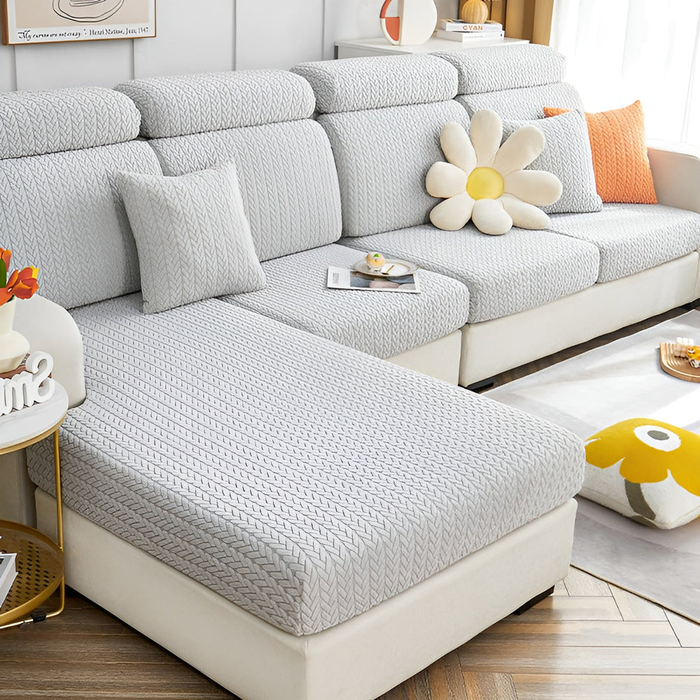 ElasticEase Stretch Sofa Hoes – Jacquard Bank Hoes | Beschermend & Elegant