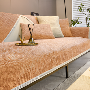 Gestreepte Chenille Sofahoes | Huisdiervriendelijke Bankbeschermer 70x70cm – 90x240cm