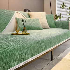 Gestreepte Chenille Sofahoes | Huisdiervriendelijke Bankbeschermer 70x70cm – 90x240cm