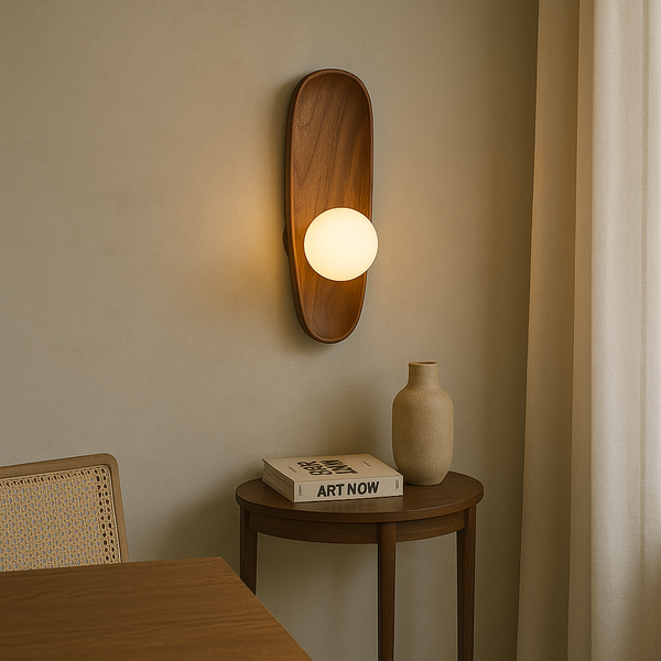 Houten LED Wandlamp – Scandinavisch Minimalistisch Binnenverlichting voor Moderne Woningen