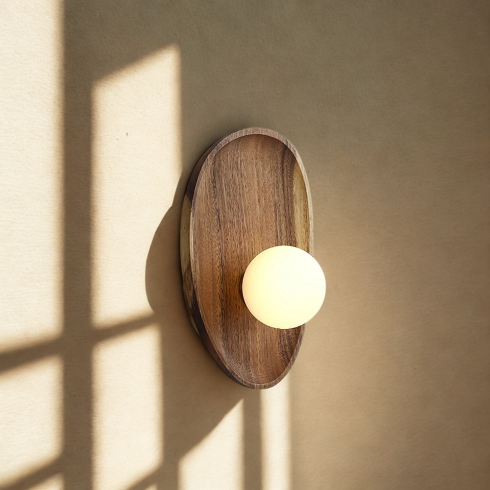 Houten LED Wandlamp – Scandinavisch Minimalistisch Binnenverlichting voor Moderne Woningen