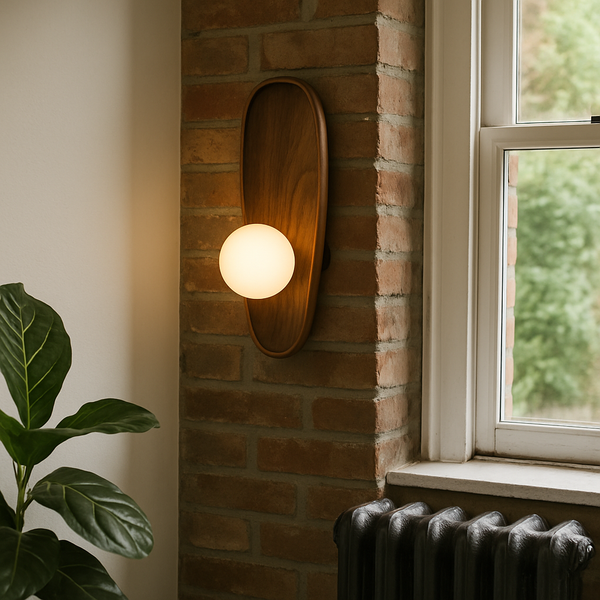 Houten LED Wandlamp – Scandinavisch Minimalistisch Binnenverlichting voor Moderne Woningen