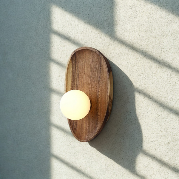 Houten LED Wandlamp – Scandinavisch Minimalistisch Binnenverlichting voor Moderne Woningen
