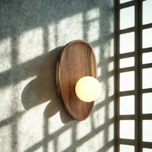 Houten LED Wandlamp – Scandinavisch Minimalistisch Binnenverlichting voor Moderne Woningen