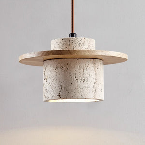 SteinAura Travertijn Hanglamp – Elegante Natuurlijke Verlichting voor Thuis