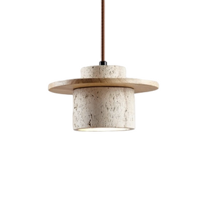 SteinAura Travertijn Hanglamp – Elegante Natuurlijke Verlichting voor Thuis