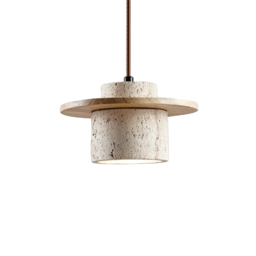 SteinAura Travertijn Hanglamp – Elegante Natuurlijke Verlichting voor Thuis