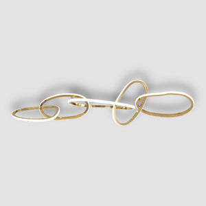 Moderne Gouden LED Hanglamp – Ovale Design Plafondlamp voor Woonkamer & Eettafel