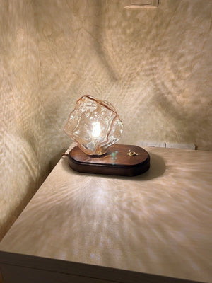 Frostleuchten Glas Tafellamp – Elegante IJsachtige Vormgeving voor Moderne Interieurs