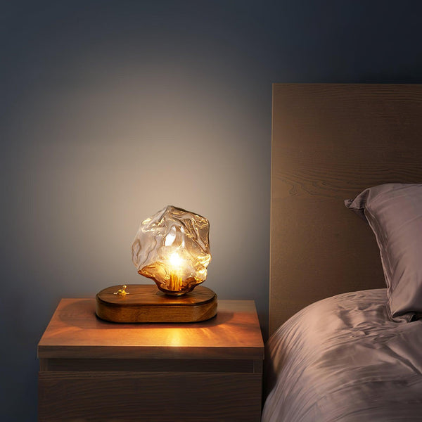 Frostleuchten Glas Tafellamp – Elegante IJsachtige Vormgeving voor Moderne Interieurs