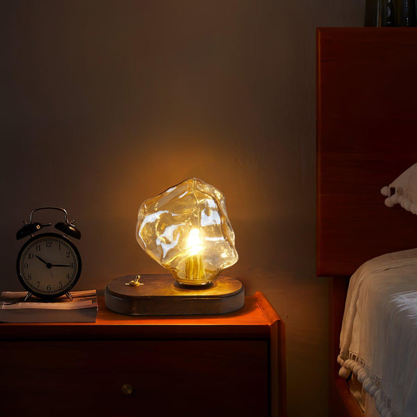 Frostleuchten Glas Tafellamp – Elegante IJsachtige Vormgeving voor Moderne Interieurs