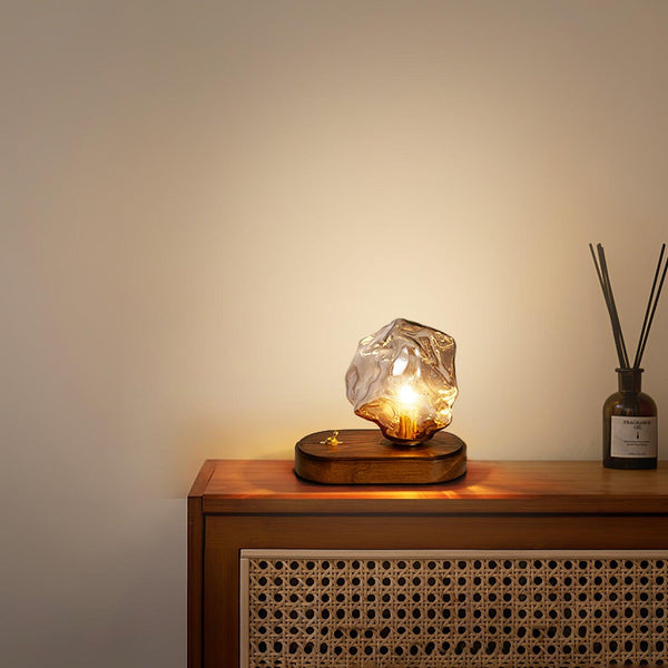 Frostleuchten Glas Tafellamp – Elegante IJsachtige Vormgeving voor Moderne Interieurs
