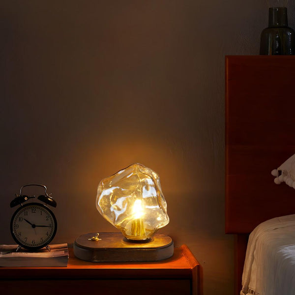 Frostleuchten Glas Tafellamp – Elegante IJsachtige Vormgeving voor Moderne Interieurs