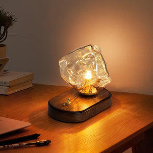 Frostleuchten Glas Tafellamp – Elegante IJsachtige Vormgeving voor Moderne Interieurs
