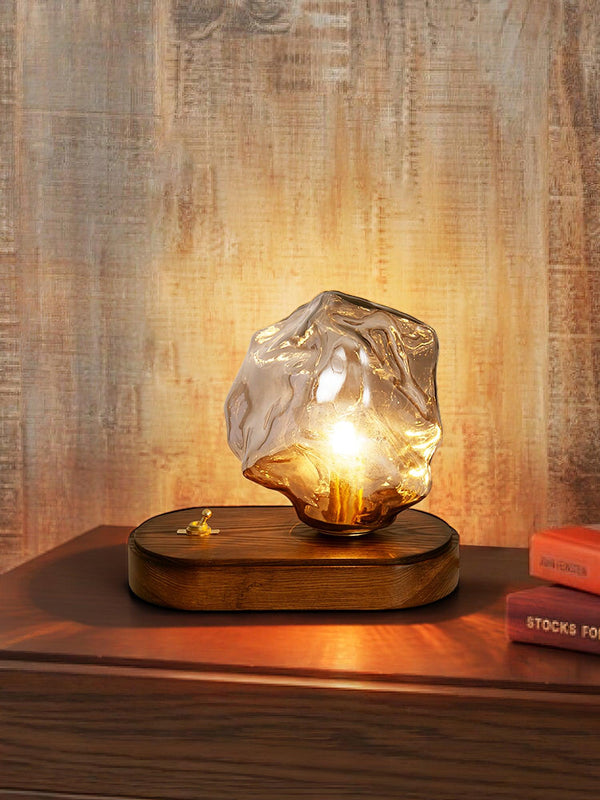 Frostleuchten Glas Tafellamp – Elegante IJsachtige Vormgeving voor Moderne Interieurs