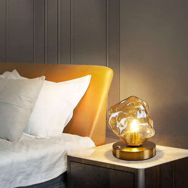 Frostleuchten Glas Tafellamp – Elegante IJsachtige Vormgeving voor Moderne Interieurs