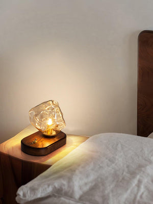 Frostleuchten Glas Tafellamp – Elegante IJsachtige Vormgeving voor Moderne Interieurs
