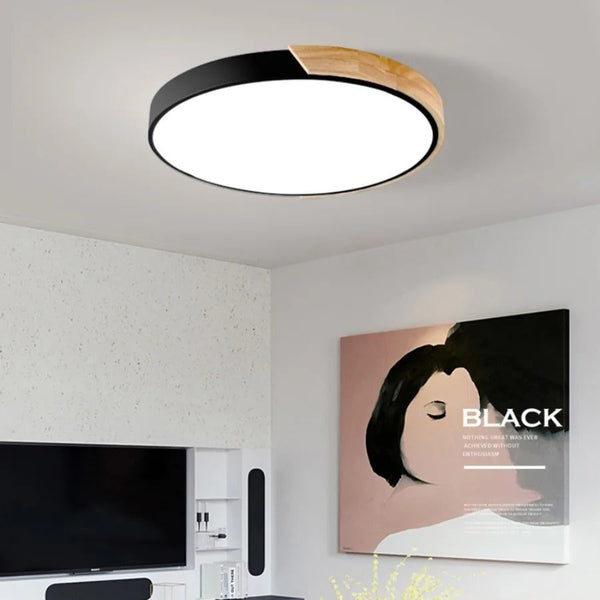 Minimalistische Ronde Plafondlamp – Scandinavische LED Lamp voor Moderne Interieurs