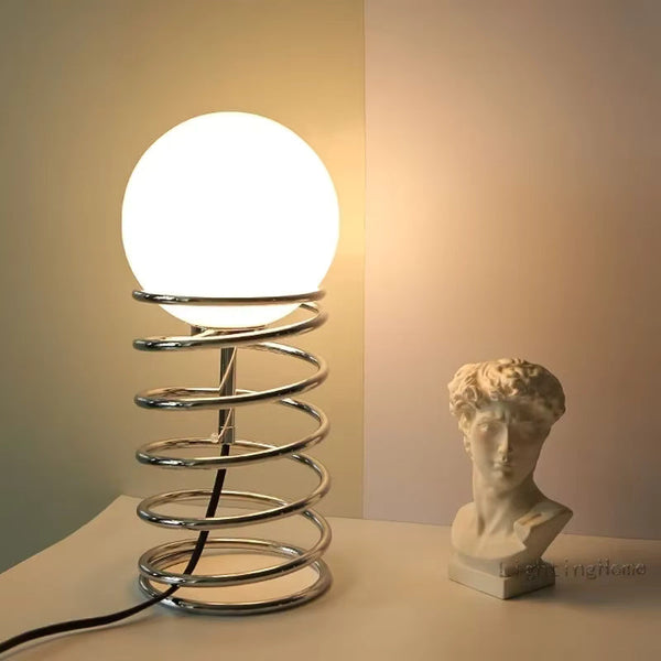Bauhaus Stijl Tafellamp met Mat Glas – Moderne Chroomvoet