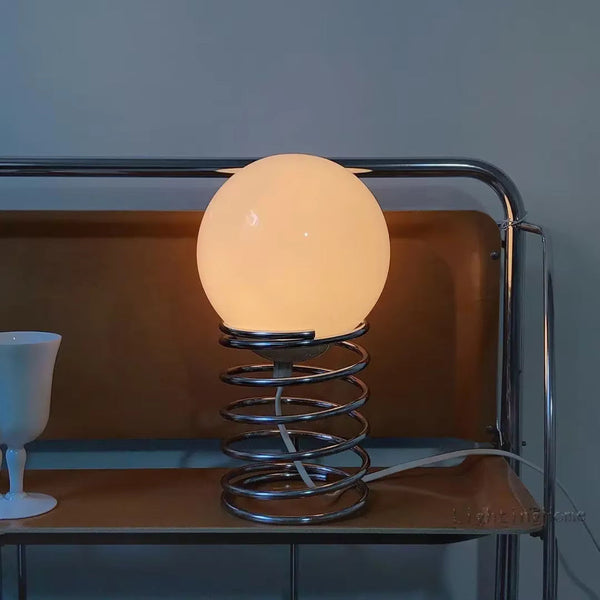 Bauhaus Stijl Tafellamp met Mat Glas – Moderne Chroomvoet