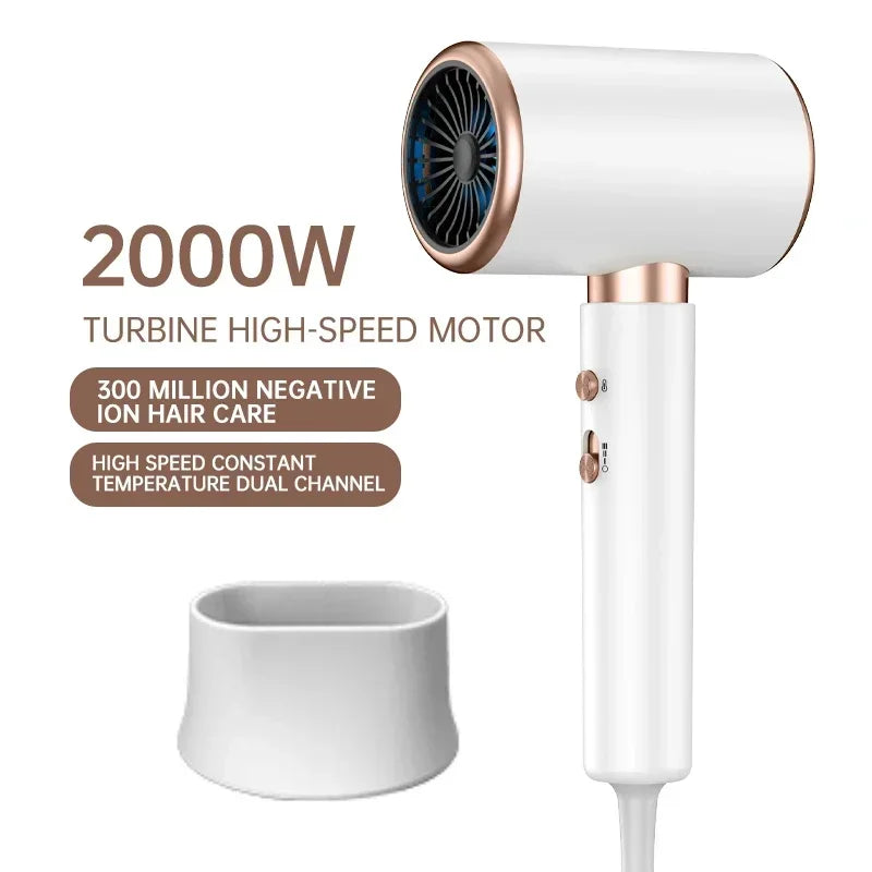Professionele 2400W Föhn met Ionentechnologie – Snel Drogen & Pluisvrij Haar