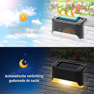 (2 Stuks) Draadloze Solar LED Buitenverlichting – Tuin & Terrasverlichting