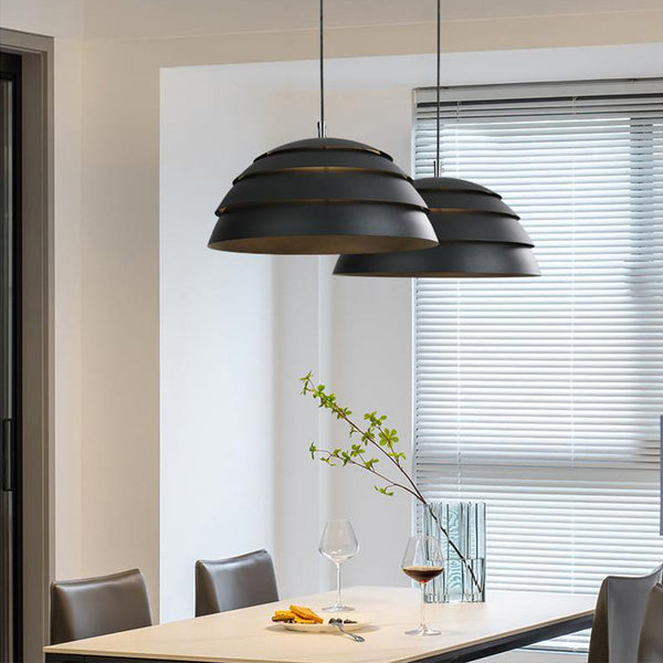 Moderne Koepel Hanglamp | Grijs 39 cm | IJzer & Aluminium LED Hanglamp