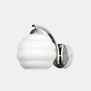 Klassieke Vintage Wandlamp met Gebogen Glas  Elegante Binnenverlichting