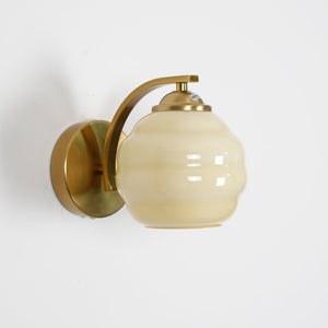 Klassieke Vintage Wandlamp met Gebogen Glas  Elegante Binnenverlichting
