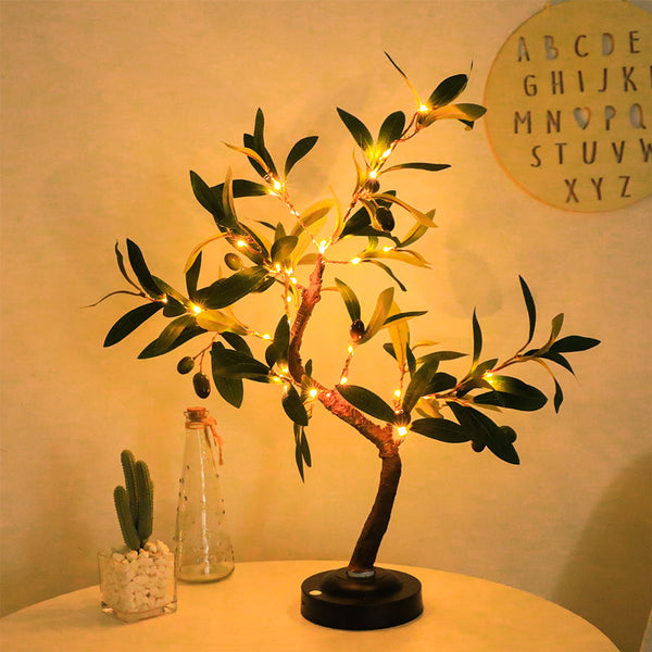Boomvormige LED Tafellamp – Warm Wit Decoratief Licht voor een Gezellige Sfeer