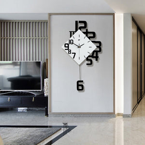Asymmetrische Wandklok  Moderne Decoratieve Klok voor Huis & Kantoor
