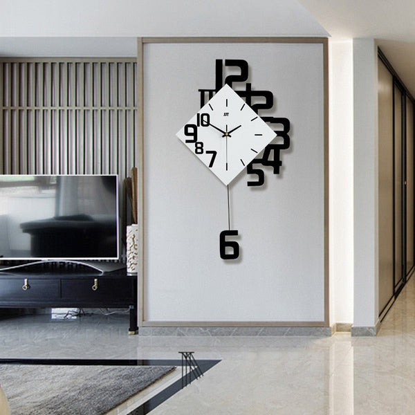 Asymmetrische Wandklok  Moderne Decoratieve Klok voor Huis & Kantoor