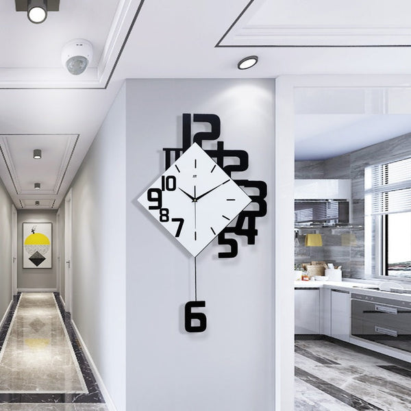 Asymmetrische Wandklok  Moderne Decoratieve Klok voor Huis & Kantoor