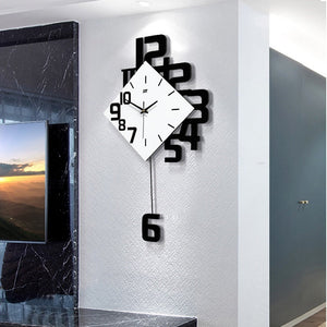 Asymmetrische Wandklok  Moderne Decoratieve Klok voor Huis & Kantoor